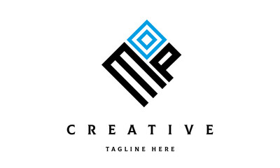 MP square two latter logo vector	