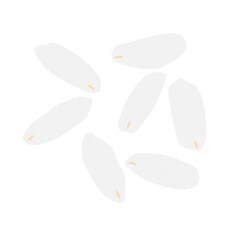 Rice vector isolated on white background.
