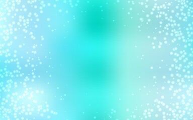 Light Blue, Green vector layout with cosmic stars.