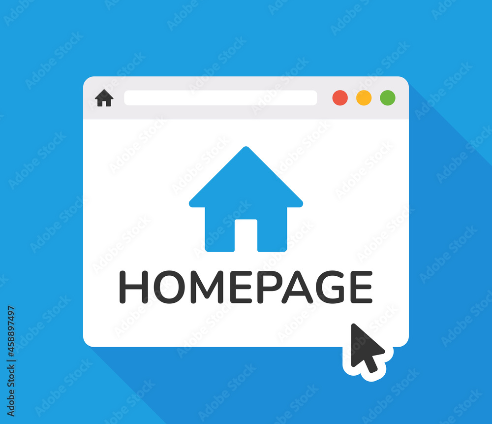 Poster homepage on web browser icon.
