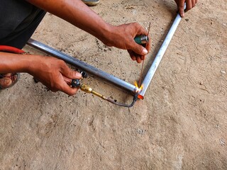 welding of metal in workshop in india