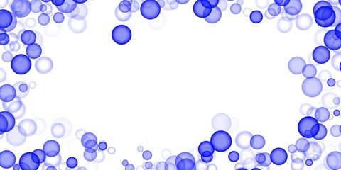 blue  bokeh on a white background.