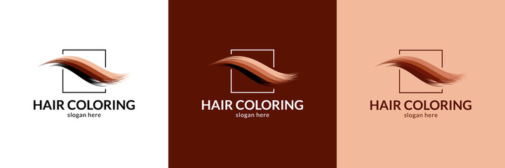 Hair coloring logo