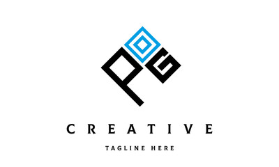 PG square two latter logo vector	