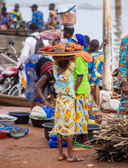 people selling in  africa, west africa market