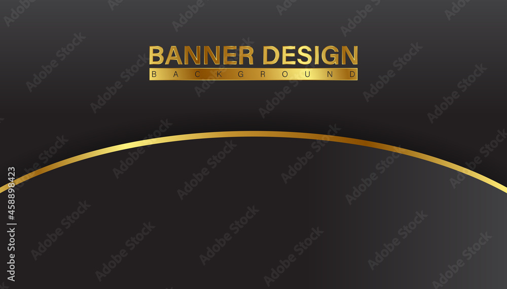 Poster black background gold with color composition in abstract. abstract backgrounds with a combination of