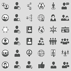 Fototapeta premium User Icons. Sticker Design. Vector Illustration.
