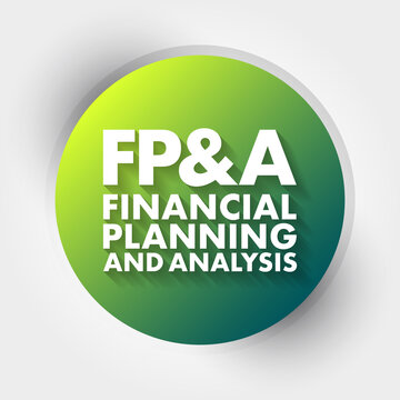 FP and A - Financial Planning and Analysis acronym, business concept background