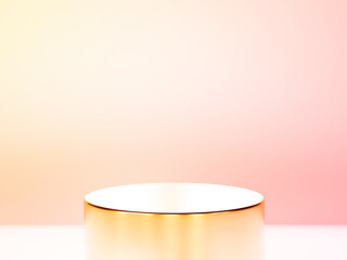 The podium is realistic. 3d rendering.