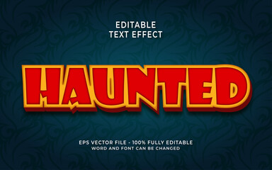 Fototapeta na wymiar Haunted editable text effect