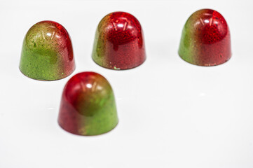Assortment of chocolate candies sweets isolated on a background