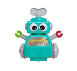 Robot toy isolated on a white