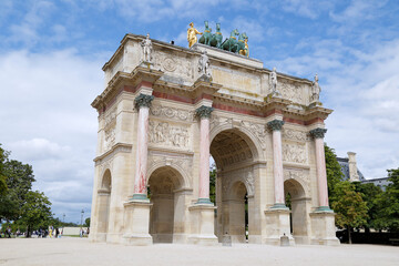 Arc de Triomphe du Carrousel in Paris, France.