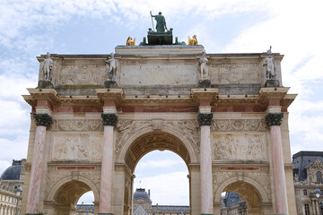 Fototapeta na wymiar Arc de Triomphe du Carrousel in Paris, France.
