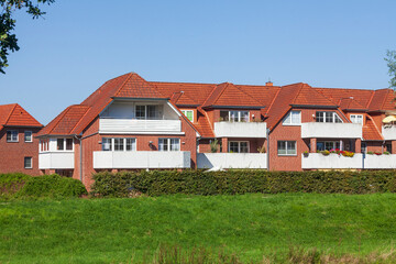 Wohnhäuser, moderne Wohngebäude, Wunstorf, Niedersachsen, Deutschland