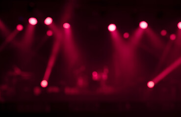 Blur image of red stage lights background. - 458901225