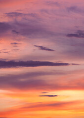 Bright pink, orange and yellow colors sunset sky abstract nature background.