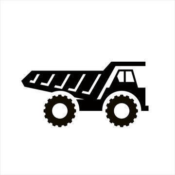 recommend clip art: Dump truck tipper silhouette logo icon