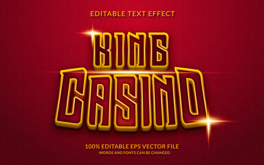 KING CASINO editable text effect