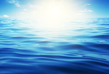 Blue sea water on sky
