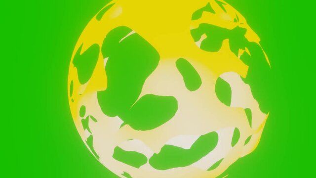 Green screen anime lighting ball