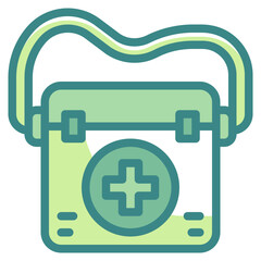 first aid blue line icon