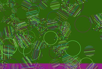 Light Multicolor vector texture with triangular style with circles.