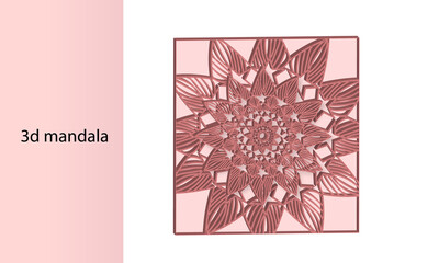 3d mandala floral multilayer colorful. gorgeous, modern, new, excellent home decoration, wall decoration, special days decoration.  
