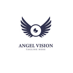 Angel Vision logo, simple and elegant logo for business