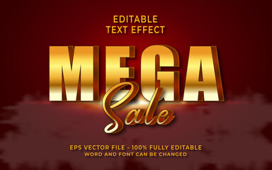 MEGA SALE editable text effect