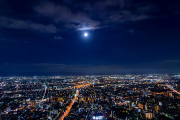 [大阪府]あべのハルカスからの大阪市街の夜景