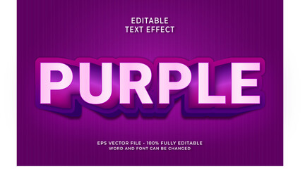 purple editable text effect