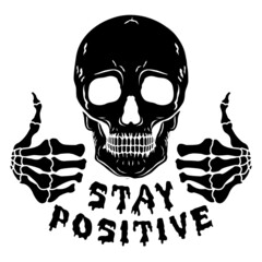Stay Positive Skull Design Collection Set
