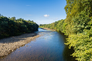 Fototapeta na wymiar River Tyne near Haltwhistel in Northumberland