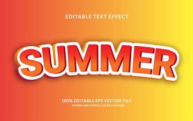Summer editable text style effect