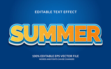 Summer editable text style effect