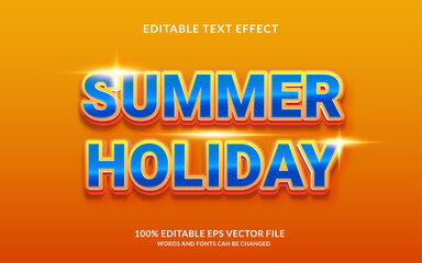 Summer editable text style effect