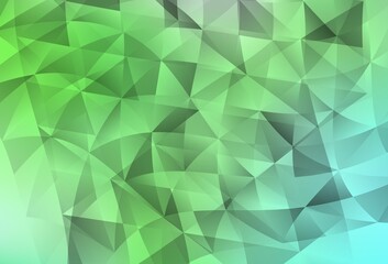 Light Green vector background with triangles.