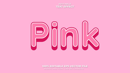 Pink 3D Editable Text Effect