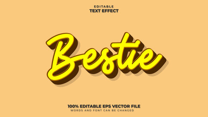 Bestie 3D Editable Text Effect