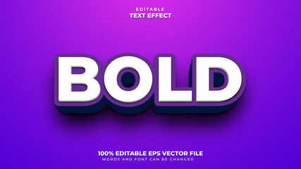 Bold 3D Editable Text Effect