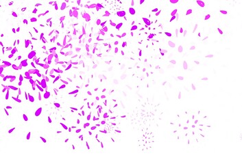 Light Purple vector elegant wallpaper with leaves.