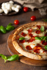 Salami neapolitan pizza