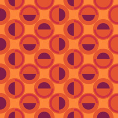 Circles ornament. Seamless pattern. Geometric background. Polka dots motif. Ethnic wallpaper. Geometrical backdrop. Contemporary digital paper. Folk web designing. Tribal textile print. Vector art.