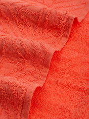 close-up of towel cloth, water-absorbing fibers are visible