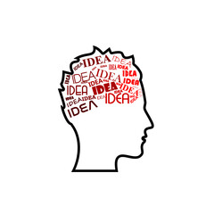 Brain idea concept isolated on white background