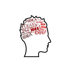 Brain idea concept isolated on white background
