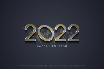 Obraz na płótnie Canvas 2022 happy new year background.