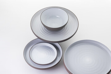 Kitchen and restaurant utensils on a white background