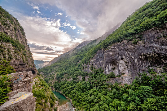 Beautiful Canyon of Moraca river, Montenegro or Crna Gora, Balkan, Europe